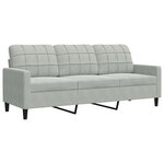 vidaXL Ensemble de canapés 2 Pièces avec coussins Gris clair Velours