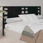vidaXL Tête de lit Noir 206x4x100 cm Bois massif de pin