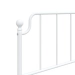 vidaXL Cadre de lit métal sans matelas avec tête de lit blanc 75x190cm