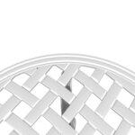 vidaXL Table de jardin blanc Ø48x53 cm aluminium coulé