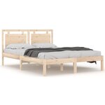 vidaXL Cadre de lit Bois massif 160x200 cm