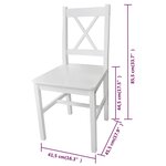 vidaXL Chaises à manger lot de 6 blanc pinède
