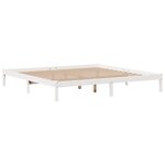 vidaXL Cadre de lit sans matelas blanc 200x200 cm bois massif de pin