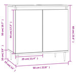 vidaXL Armoire de bain chêne sonoma 58x33x60 cm bois d'ingénierie