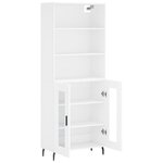 vidaXL Buffet haut Blanc 69 5x34x180 cm Bois d'ingénierie
