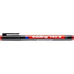 Feutre Permanent 140S Rouge Pointe Super Fine 0 3 mm x 3 EDDING