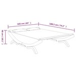 vidaXL Lit de repos extérieur 165x188 5x46 cm Bois courbé Anthracite