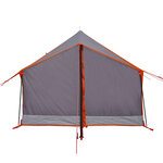 vidaXL Tente de camping 2 personnes gris et orange imperméable