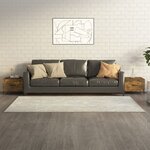 vidaXL Tables basses avec pieds en métal 2 Pièces Chêne fumé 50x50x40 cm