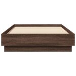 vidaXL Cadre de lit avec lumières LED chêne marron 75x190 cm