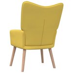 vidaXL Chaise de relaxation avec tabouret Jaune moutarde Tissu