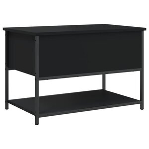 vidaXL Banc de rangement noir 70x42 5x47 cm bois d'ingénierie