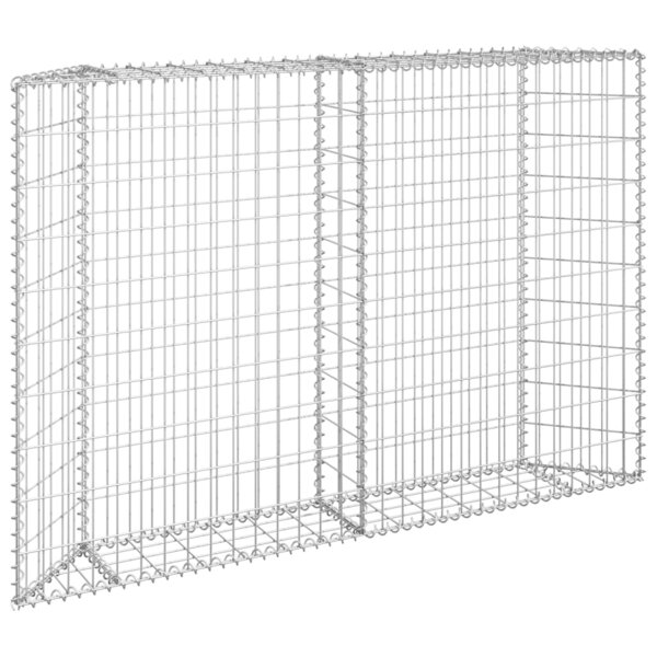 vidaXL Lit surélevé à gabion en trapèze Acier galvanisé 150x20x100 cm