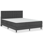 vidaXL Sommier à lattes de lit Gris foncé Tissu 180x200 cm