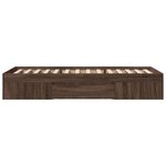 vidaXL Cadre de lit sans matelas chêne marron 100x200 cm