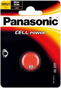 Pile bouton Oxyde d'argent Cell Power 379/SR63 (SR521 EL) 1.55 V PANASONIC