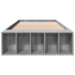vidaXL Cadre de lit sonoma gris 100x200 cm bois d'ingénierie