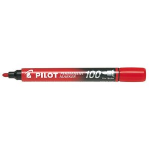 Marqueur Permanent SCA 100 Pointe Ogive Fine/Moyenne Rouge x 12 PILOT