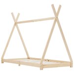 vidaXL Cadre de lit d'enfant Bois de pin massif 80x160 cm