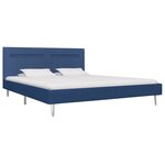 vidaXL Cadre de lit avec LED bleu tissu 180x200 cm