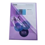 Etui Carton De 100 Pochettes Coin Pvc Lisse Haute Résistance 13/100e - A4 - Violet - Exacompta