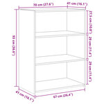 vidaXL Buffet noir 70x41x93 cm bois d'ingénierie