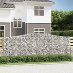 vidaXL Paniers à gabions arqués 10 Pièces 400x30x140/160 cm Fer galvanisé