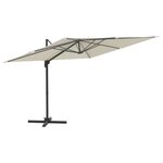 vidaXL Parasol de jardin en porte-à-faux avec mât en aluminium