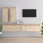 vidaXL Meubles TV 4 Pièces Bois massif de pin