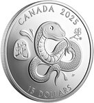 Pièce de monnaie en Argent 15 Dollars g 31.1 (1 oz) Millésime 2025 SNAKE