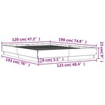 vidaXL Cadre de lit sans matelas blanc 120x190 cm