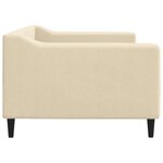 vidaXL Lit de repos crème 90x200 cm tissu