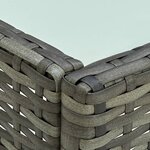 vidaXL Salon de jardin 5 Pièces avec coussins Résine tressée Gris