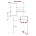 vidaXL Ensemble de coiffeuse avec LED Chêne Sonoma Bois d'ingénierie