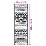vidaXL Tapis d'extérieur noir 80x250 cm PP