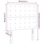 vidaXL Tête de lit à LED Cappuccino 80x5x118/128 cm Similicuir