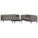 vidaXL Ensemble de canapés 2 Pièces taupe tissu