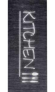 Tapis de cuisine KITCHEN 60 x 90 cm - Noir