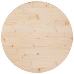 vidaXL Dessus de table Ø80x2 5 cm Bois de pin massif