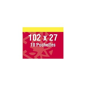 Pochettes noires 102 x 27 mm pour timbres type Champs Elysées  Versailles.