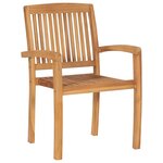vidaXL Chaises de jardin lot de 2 avec coussins bordeaux Teck massif