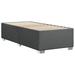 vidaXL Sommier à lattes de lit et matelas Gris foncé 90x190 cm Tissu