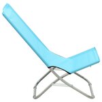 vidaXL Chaises de plage pliables 2 Pièces Turquoise Tissu