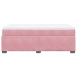 vidaXL Sommier à lattes de lit avec matelas Rose 120x200 cm Velours