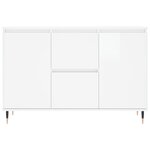 vidaXL Buffet blanc brillant 104x35x70 cm bois d'ingénierie