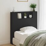 vidaXL Armoire tête de lit avec LED noir 100x16 5x103 5 cm