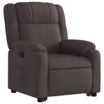 vidaXL Fauteuil inclinable marron foncé tissu