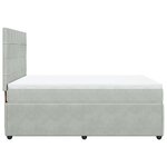 vidaXL Sommier à lattes de lit et matelas Gris clair 140x190cm Velours