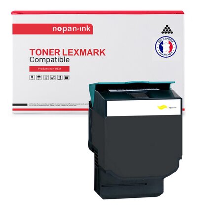 NOPAN-INK - Toner x1 70C2XY0 (Yellow) - Compatible pour Lexmark CS510 CS510de CS510dte Lexmark CS510 CS510de CS510dte