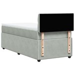 vidaXL Sommier à lattes de lit et matelas Gris clair 100x200cm Velours